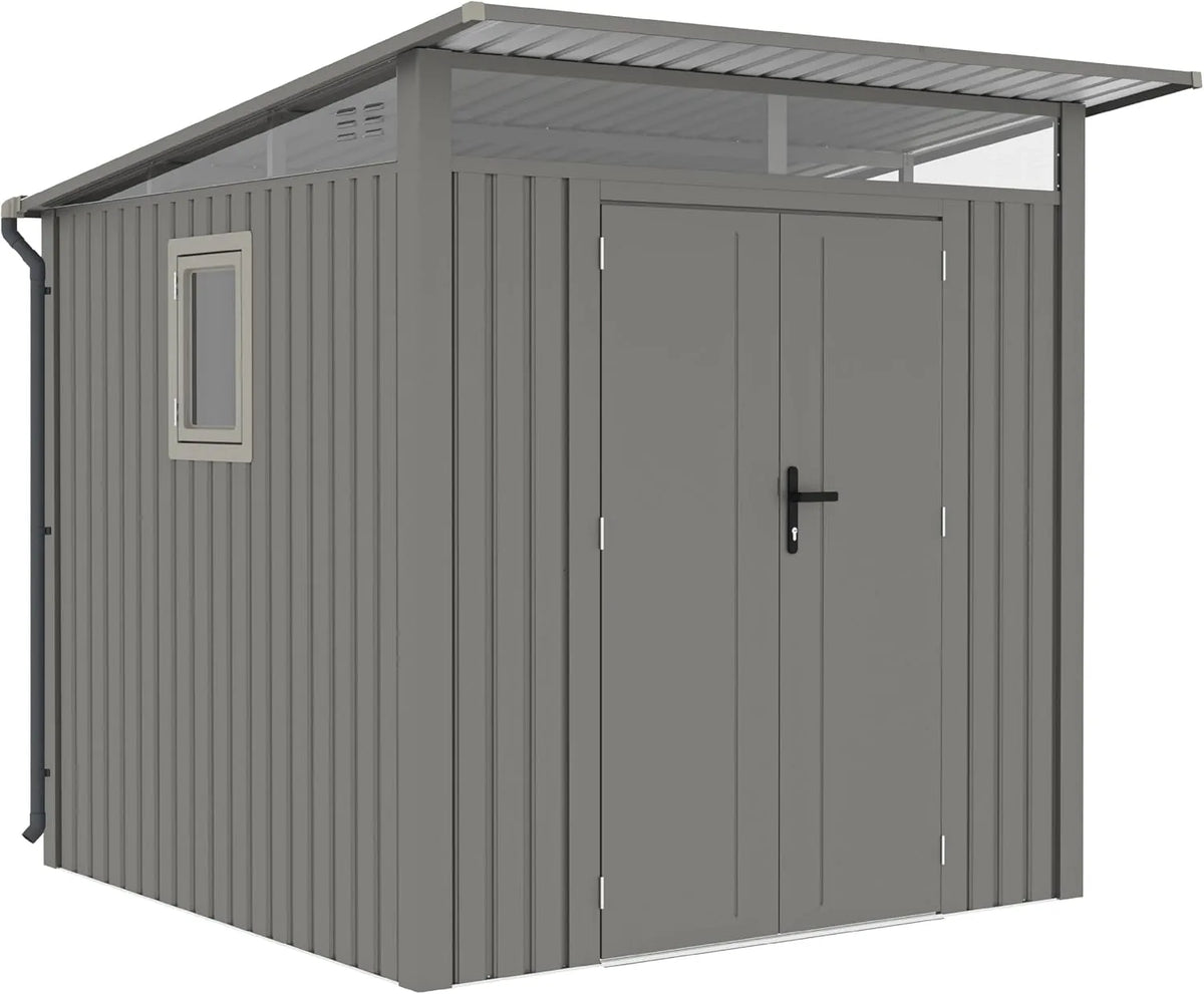 Gartenhaus, Farbe Grau, Rockford Porto 200 aus Metall