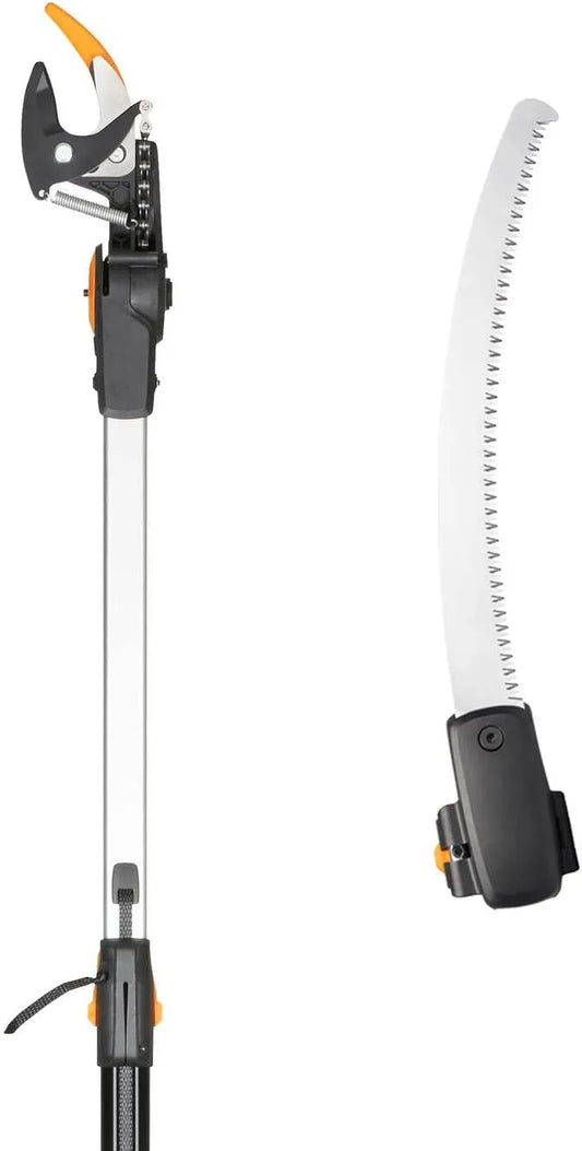 2-teilig UPX86 UPX82 1077330 Fiskars Schneidgiraffen-Set, Bypass Teleskop-Schneidgiraffe, Länge 2,4, 4 m