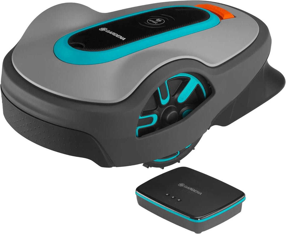 Smart SILENO City ² Set: Innovative LONA AI-Technologie 19603-60 Gardena Mähroboter, für Steigungen bis zu 35 Prozent, inklusive. smart Gateway