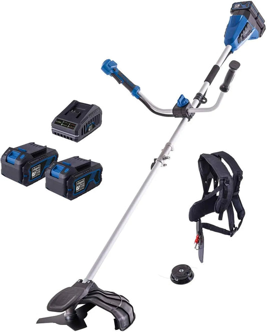 Scheppach Rasentrimmer BC-BCH380/40-X m/1 2x20V, 1,6 mm, Akku-Freischneider SET L2 Brushless, Spannung 20V-IXES-Serie, Motorsense 25,5cm, Faden 4 m