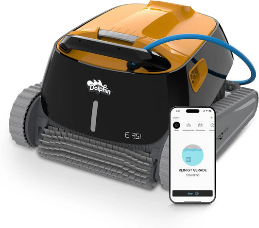 Poolroboter E35i, Eingelassene Pools bis zu 12 m, Dolphin Automatischer Poolreiniger mit Kabel, Boden und Wandreinigung, Energieeinsparung