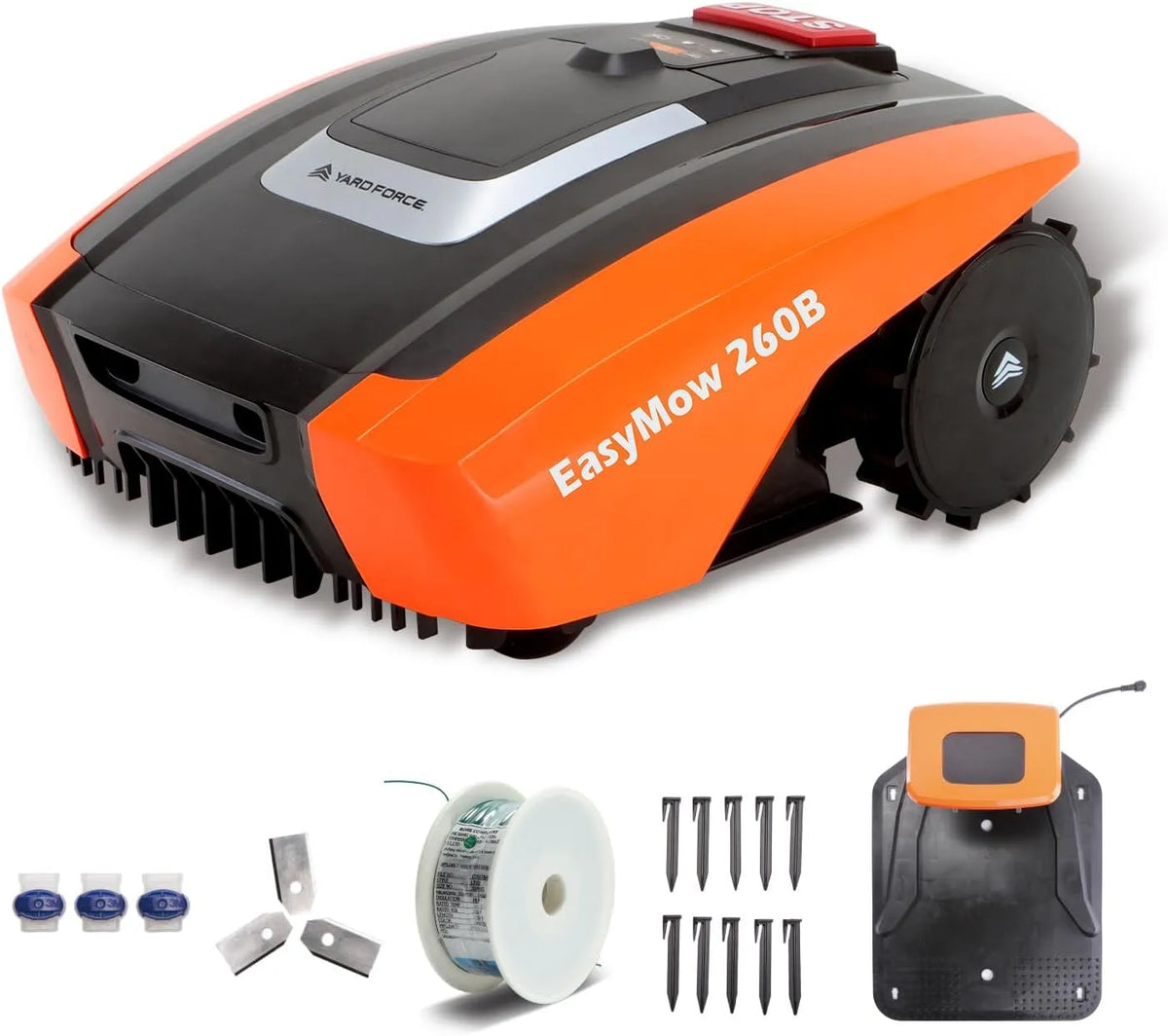 Modell Mähroboter EasyMow 260B Yard Force, Spannung 20V Power für Gärten bis 260m², Kantenmodus & 30% Steigung, Bluetooth App-Steuerung