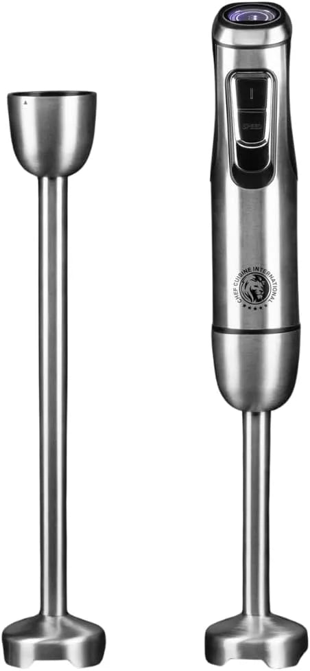 Akku-Stabmixer CHEF CUISINE, 2x Pürierstäbe 20/30 cm, Leistung 180W, 23.000 U, 9 Geschwindigkeitsstufen, Fassungsvermögen 600ml BPA-freier Mixbehälter