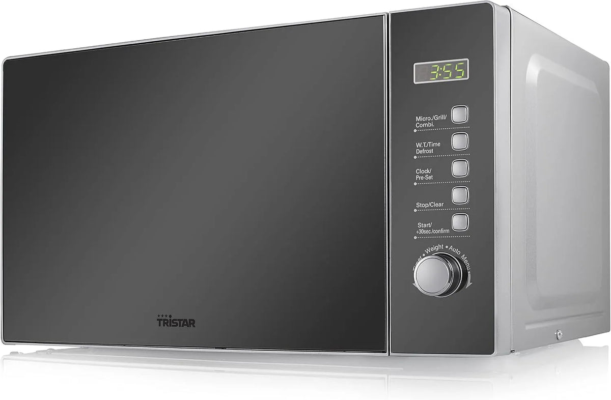 Tristar Mikrowelle MW-2705, Leistung 1000 W Grillfunktion, 800 Watt, Fassungsvermögen 20 Liter, Fassungsvermögen 8 Leisungsstufen, Kombi, Timer