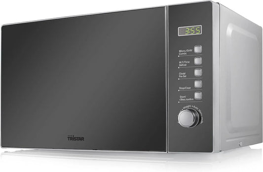 Tristar Mikrowelle MW-2705, Leistung 1000 W Grillfunktion, 800 Watt, Fassungsvermögen 20 Liter, Fassungsvermögen 8 Leisungsstufen, Kombi, Timer