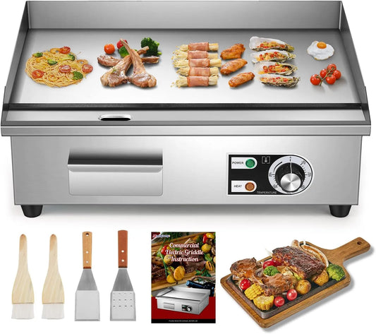 Grill, 0-300℃, Anti-Haft Teppanyaki für Restaurants, Moongiantgo 22' Kommerzielle Elektrische Grillplatte 3000W, Küchen