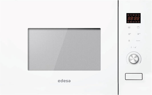 Mikrowelle EMW-2020-IG EDESA, Leistung 800 W und Grill, WH mit Einbau, Auftau- und Heizfunktionen, Fassungsvermögen 20 l, Breite 59,5 cm, Weiß