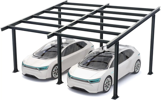 Carport Todome Struktur, 2-Sitzer mit robuster Stahlkonstruktion für dauerhaften Schutz, Anthrazit, Metall, Modern