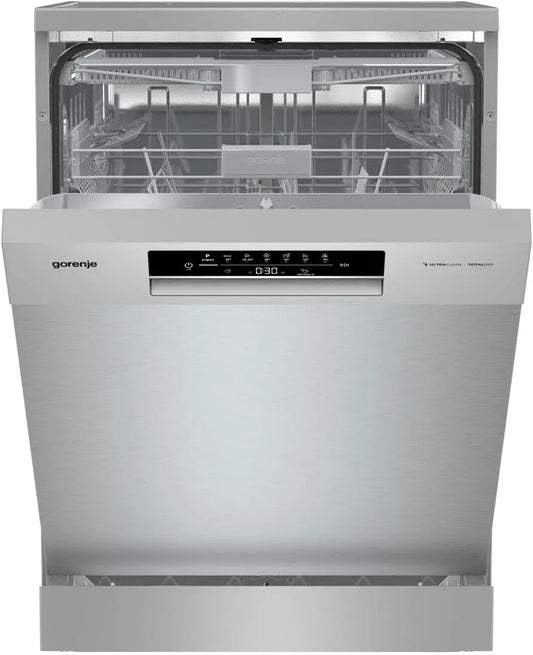 Gorenje Geschirrspüler GU642C90X, Maße 81,6x59,8x57,5 cm, 3 in 1 Funktion, 60 breite, 14 Maßgedecke, 6 Betriebsprogramme, Hygiene-Programm, TotalDry