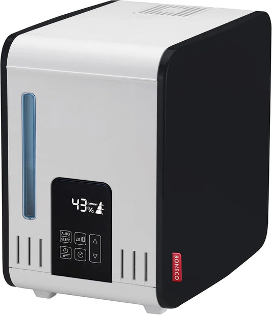 S450 BONECO Verdampfer, Timer I CLEANING-Mode I Warmer Nebel I Programmierbarer Hygrostat, weiß