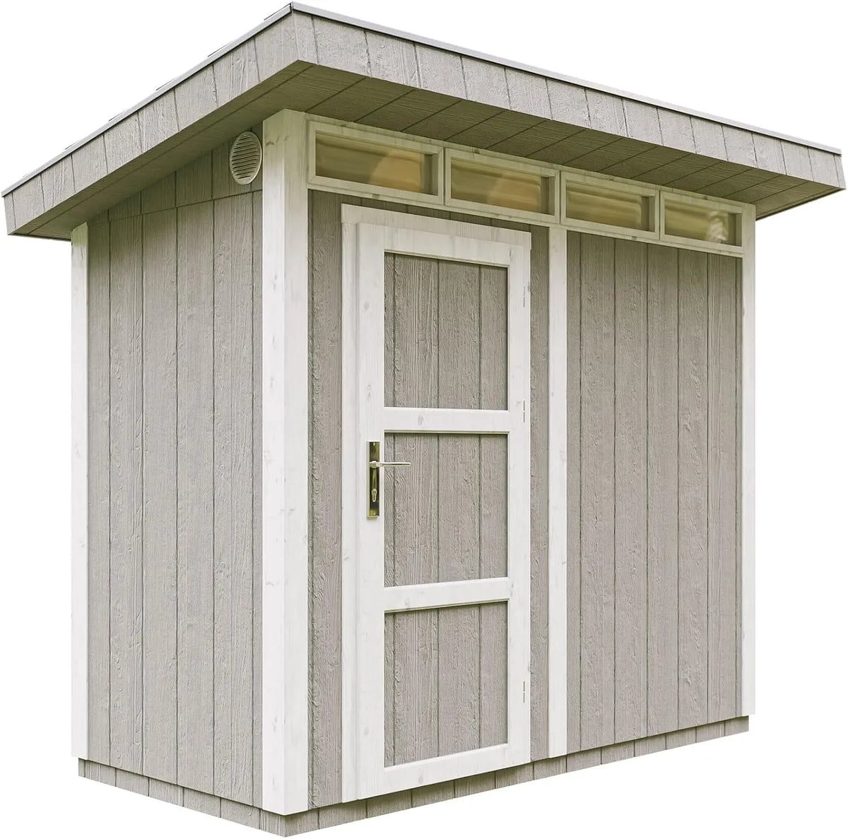 Gartenhaus B161xL293xH239 M901, Türen 77x180cm, Gartenhütte TIMBELA, Holz Basis LP SmartSide 3m² mit Boden und Bitumenfliesen, Tundra Grey