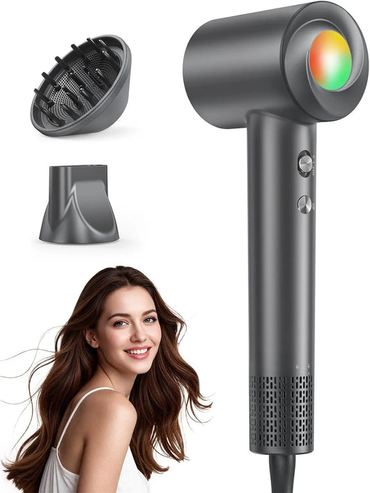Mit Diffusor Ionen Föhn, 150.000 U, min Haartrockner Schnelles Trocknend, Fön für Locken, Reisen, Zuhause, Salon