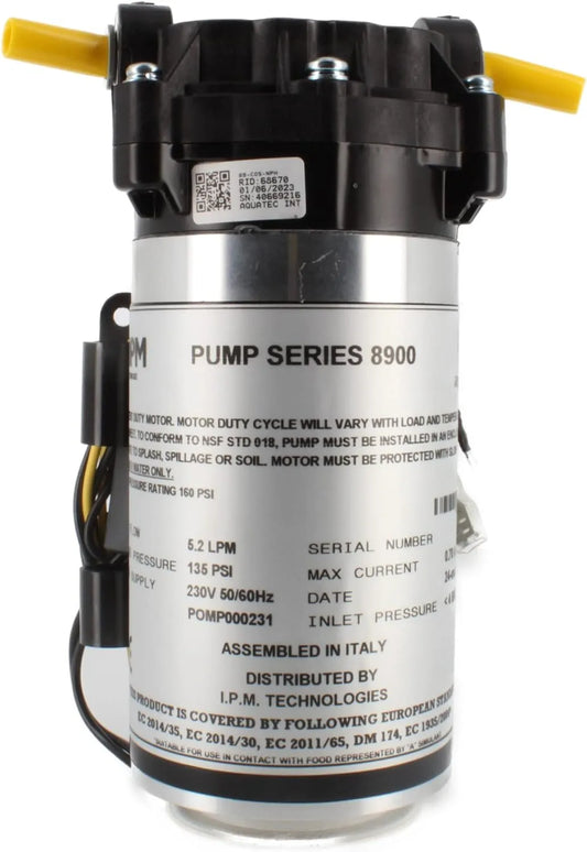CDP 8900 CDP 8800 8800N Membranpumpe Aquatec, für Umkehrosmose und Wasserspender Schnellanschluss 3/8 Zoll Made in Italy kompatibel