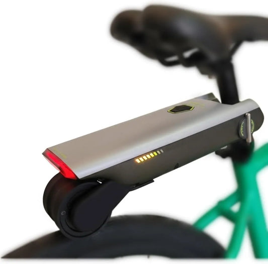 Fahrrad, 50 km Reichweite mit stoßdämpfender elektrischer Unterstützung, Grün