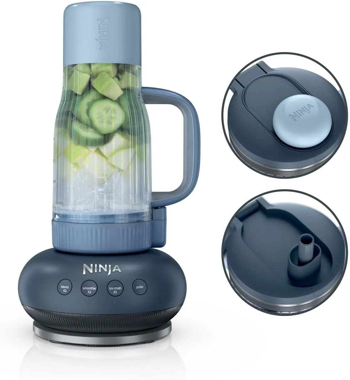 Ninja Modell DB351EUCY, 3 voreingestellte Auto-Modi, BlendBoss Mixer mit tragbarem Becher, Mixgerät mit abnehmbarem Reisebecher, Cyberspace