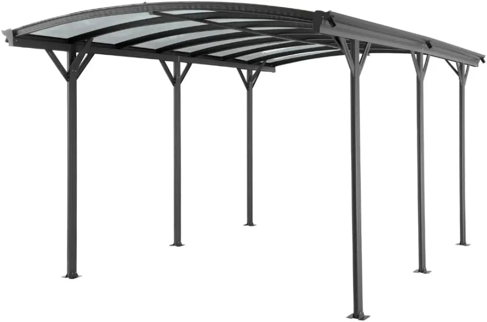 Carport 5030 HORI, Stabiler Garagenunterstand mit x 3050 x 2320, Bogendach, Aluminium, Anthrazit, witterungsbeständiger Auto Unterstand