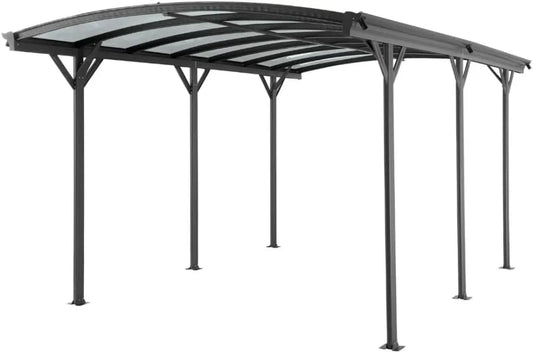 Carport 5030 HORI, Stabiler Garagenunterstand mit x 3050 x 2320, Bogendach, Aluminium, Anthrazit, witterungsbeständiger Auto Unterstand