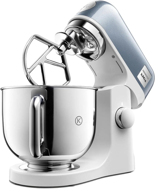 Kenwood Küchenmaschine KMX760BL, Fassungsvermögen 5 l Edelstahl Schüssel, 1000 Watt, inklusive. 3-Teiligem Patisserie-Set und Spritzschutz