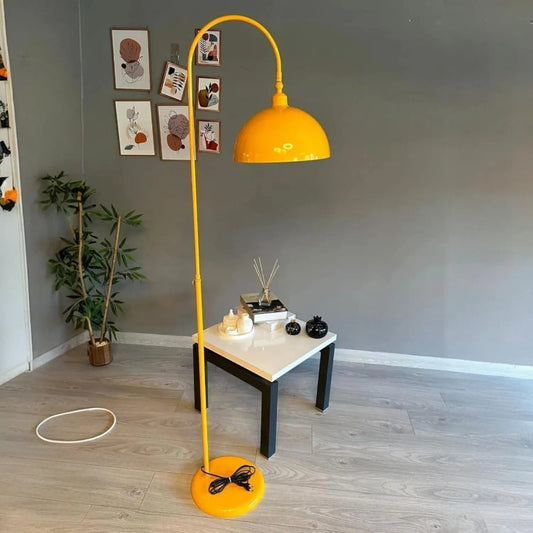 Modell Metall E27 bamyum Gorkiede, Stehlampe Wohnzimmer, Kinderzimmer mit Fassung, Stehleuchte, 30 cm Breit, Moderne, Schlafzimmer, Gelb