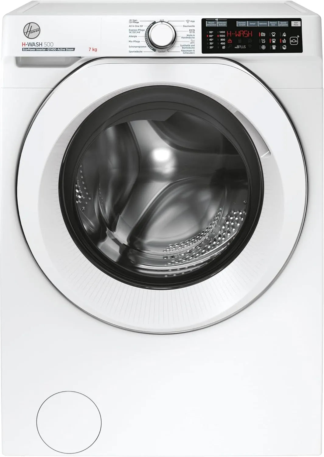 Hoover Waschmaschine H-WASH 500 HWQ4 47AMC/1-84, Gewicht 7 kg, Eco Power Inverter-Motor, Dampfprogramm, Wi-Fi und Bluetooth
