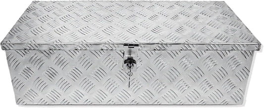 GarveeTech Aluminium-LKW-Werkzeugkasten, Diamantplatte, Pickup, Bettaufbewahrung, Silber, Anhänger, ATV, rechteckig