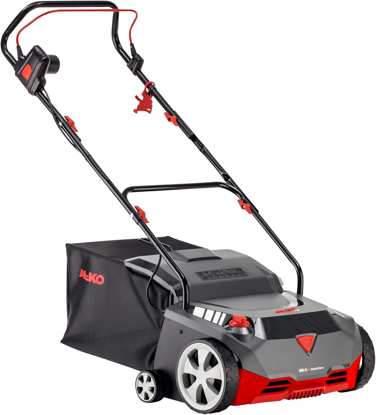 38.4 E Combi Care AL-KO Elektro-Vertikutierer, 38 cm Arbeitsbreite, 1400 W Motorleistung, geeignet für Flächen bis 800 m², inklusive. 55 L Fangsack