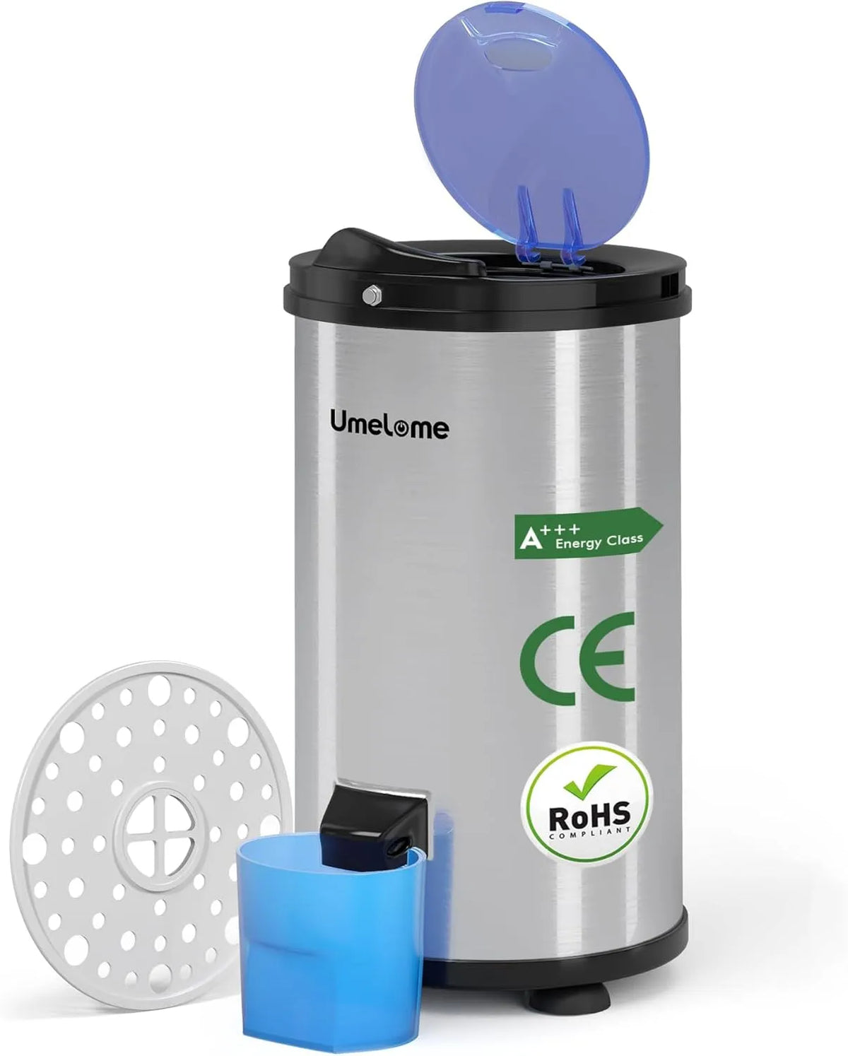 U 2800 Wäscheschleuder, Energieklasse A+++, Gewicht 4kg Kleidung vor dem Spinnen, Energie-und Stromsparschleuder wäscheschleudern, Silber, min Umelome