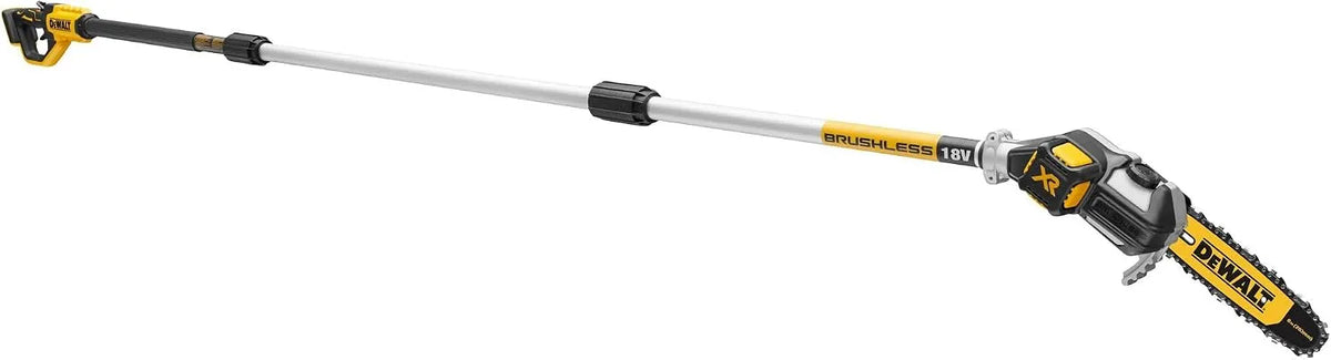 DeWalt Modell DCMPS567N, bis zu 3 Meter Arbeitslänge, bürstenlos, inklusive. Zubehör, Spannung 18V Akku-Hochentaster, Schwertlänge 20cm