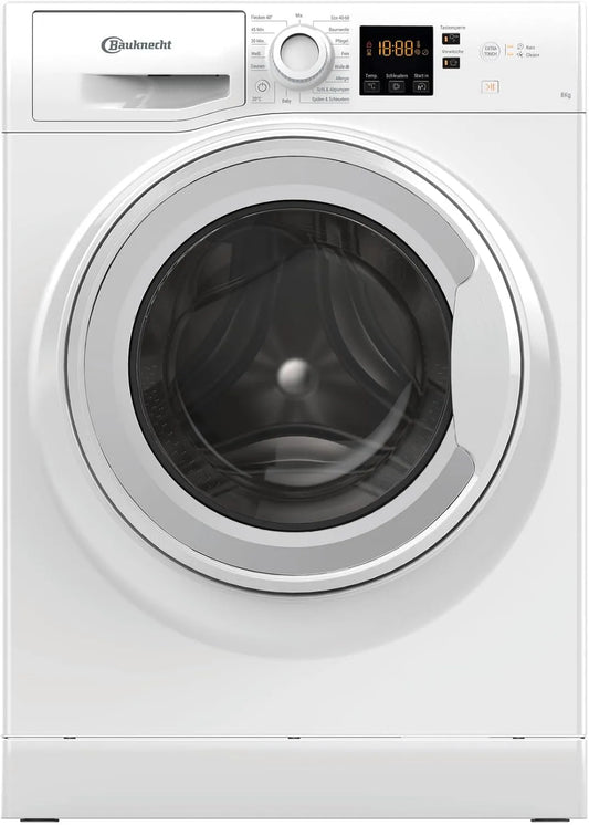 Bauknecht Waschmaschine WAM 814 A, Gewicht 8kg, Kurz 45, Kurz 30, Flecken 40°, Frontbeladung, Anti-Allergie-Programm, Energieeffizienzklasse A