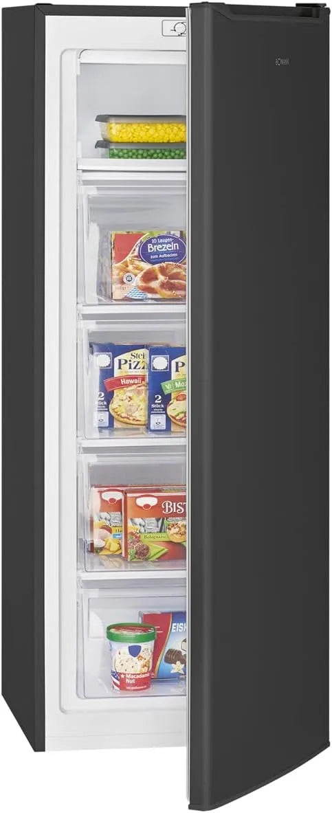 Bomann Gefrierschrank GS 7364, 143cm I 4 Sterne-Gefrierfach I Temperaturbereich: ≤ -18°C I Tiefkühlschrank leise 40dB