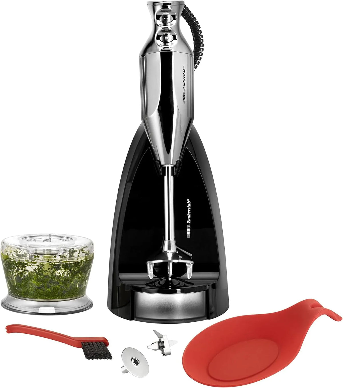 M 200 Chrom Stabmixer 90580 ESGE Zauberstab, 2 Stufen bis 17.000 U, Leistung 200W, robuster Motor, Pürierstab, Min, ergonomischer Griff, langlebiger