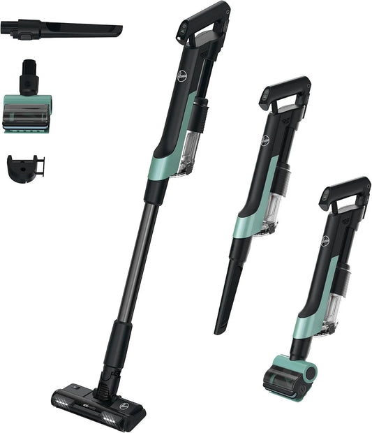 Hoover Staubsauger HF2 40min, HF201P, Anti-Twist gegen Haarverwicklung, Laufzeit, mit Verdichtungs-Funktion für 3X mehr Staubkapazität, LED-Leuchten