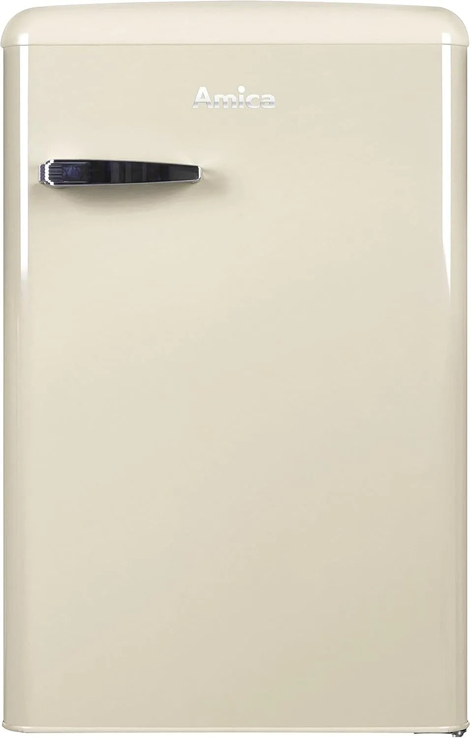 Amica Kühlschrank KS 15615 B, Breite 88cm, x 55cm, x 62cm, Retro mit Gefrierfach, Coffee Cream, Beige, Retro-Design