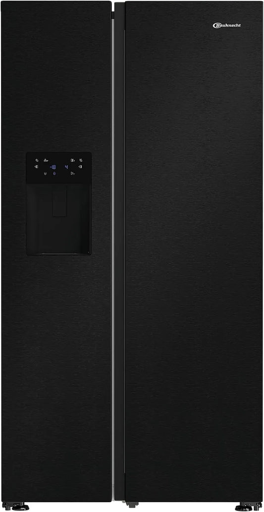 Bauknecht Kühl-Gefrierkombination E90, 25 Jahre nachgewiesene Zuverlassigkeit und Lebensdauer-Inverter Kompressor, SBS IW Black Side by Side