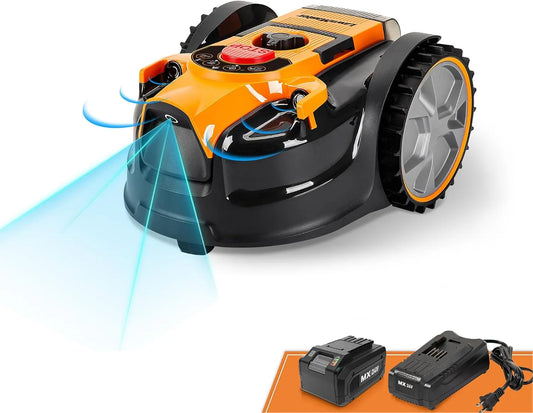 Rasenmäher OcuMow16, ohne begrenzungskabel, Lawnmaster Mähroboter kabellos für geeignet für bis zu 150 ㎡ Selbstfahrender Roboter