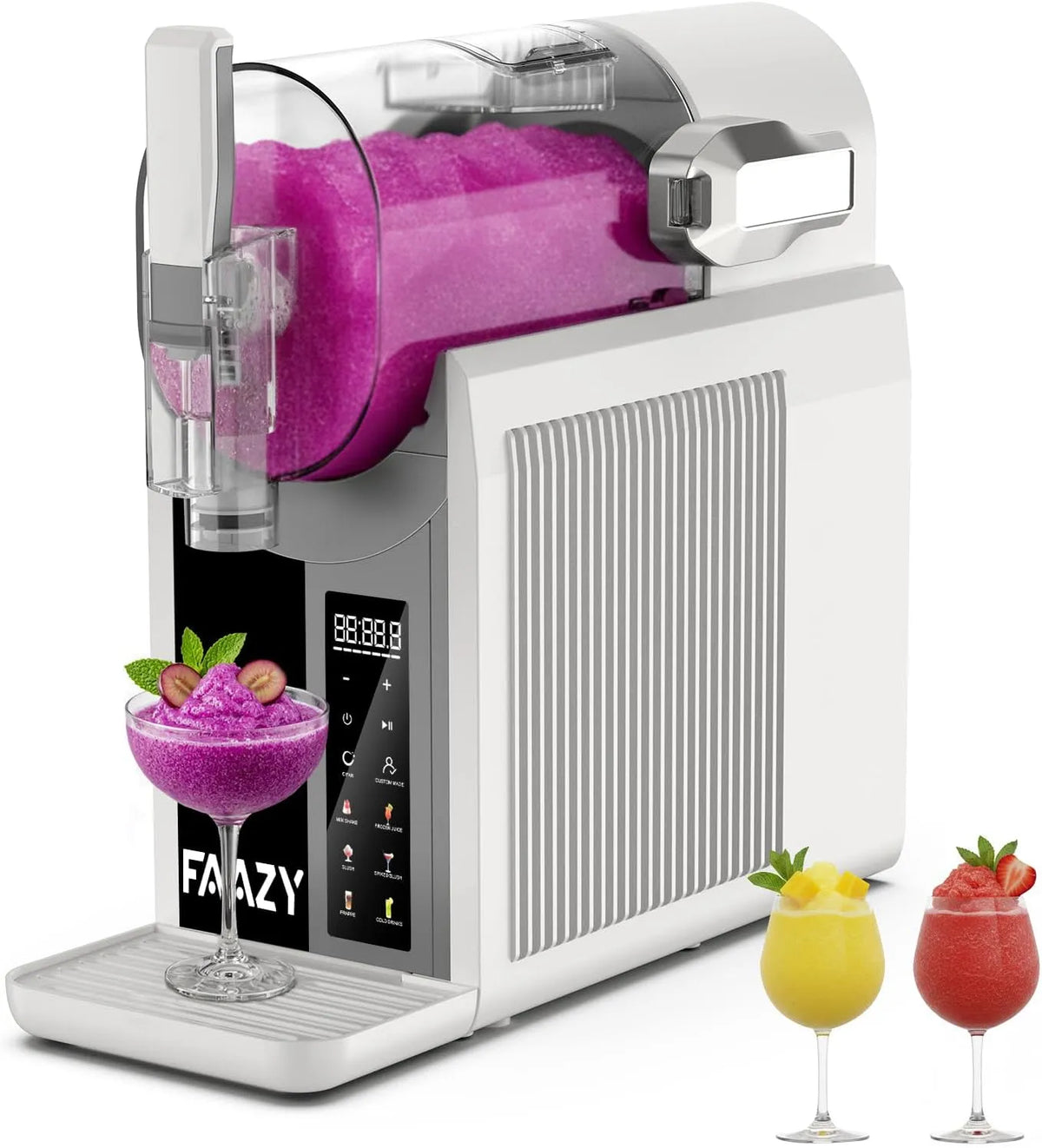 Slush-Maschine, Fassungsvermögen 2L Fassungsvolumen, Milchshake, Wein, Automatische Reinigung, mit 6 smarten Programmen: Slushie, Cocktail, Frappé