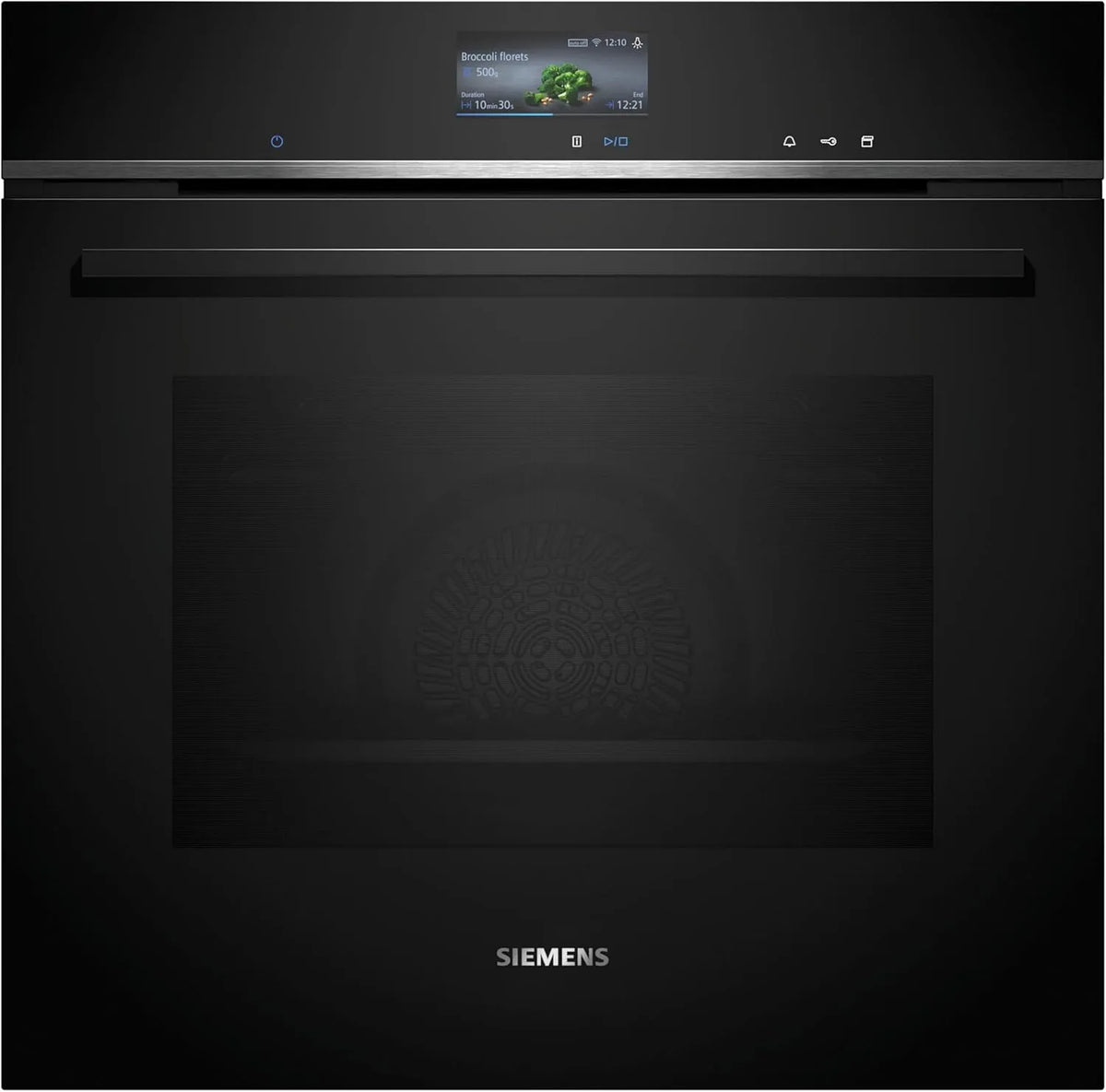 Siemens Backofen HS736G3B1 iQ700, Maße 60 x 60 cm, 4D Heißluft, Smarter Einbau-Dampfbackofen, Made in Germany, Hydrolyse Selbstreinigung, Air Fry