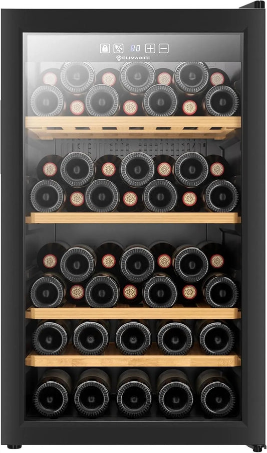 Kühlschrank CLS52B1, Temperier-Servier-Weinschrank, CLIMADIFF- Weinkühlschrank, 52 Flaschen, Temperaturbereich von 5°C bis 20°C