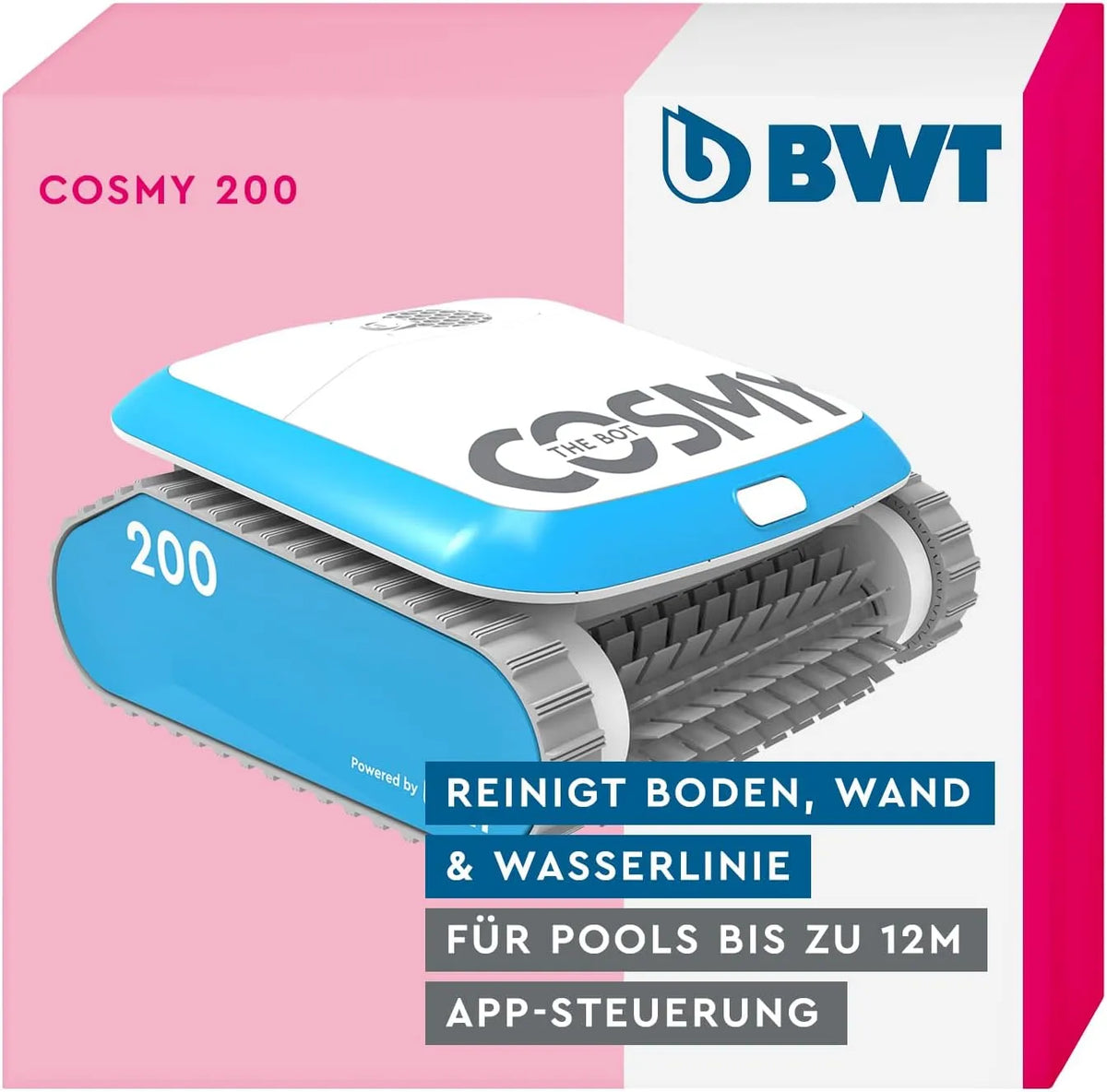 Poolroboter BWT, Cosmy 200, Für Pools Mit Einer Länge Bis Zu 10 m, Besonders Leicht & Kompakt, Zuverlässige Reinigung Von Boden, Wand & Wasserlinie