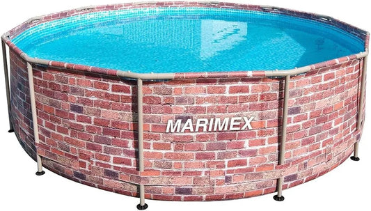 Pool, Schwimmbad Florida 3,66X0,99 M Ziegel I ohne Zubehör I Stahlwandpool für Garten